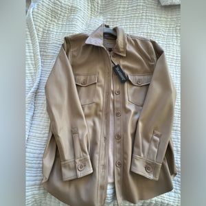 Brand new Beige leather jacket